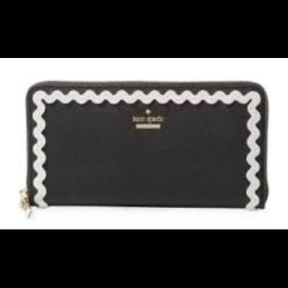 kate spade Handbags - SALE 🛍 Kate Spade Black/Cement Ric Rac Wallet